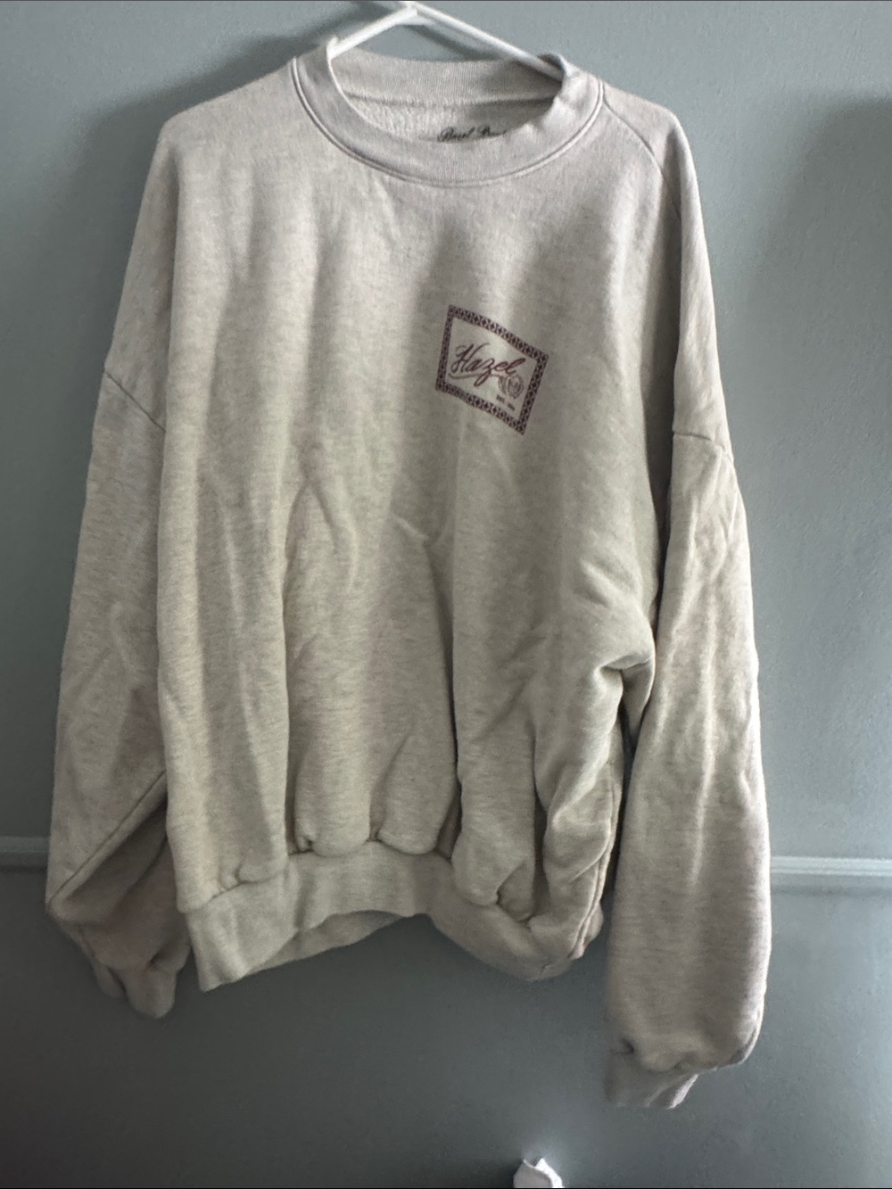 Hazel Men's Crewneck Sweatshirt in Light Beige